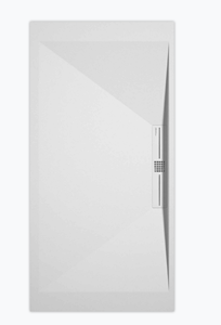Sanifun douchebak Stone Side White Smooth 130 x 70 P.