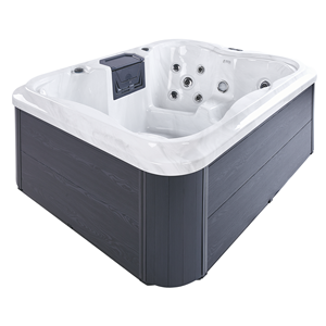 BELIANI Vierkante Hot Tub met LED Wit ARCELIA