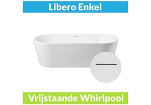 Vrijstaande Whirlpool Libero 178x80x58.5 cm Luchtsysteem Mat Wit