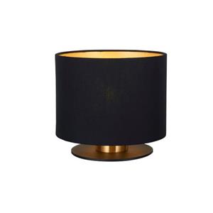 Lucide Tischleuchte Fudral in Schwarz und Gold-matt E27