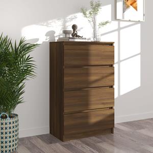 vidaXL Sideboard »Sideboard Braun Eichen-Optik 60x35x98,5 cm Holzwerkstoff« (1 St)