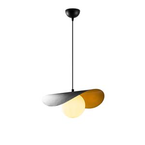 Opviq Hängelampe Vatoz 2866 1-flammig, schwarz, Opalglas