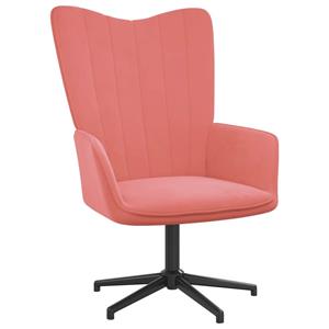 VidaXL Relaxstoel Fluweel Roze