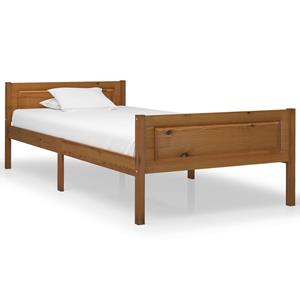 vidaXL Bettgestell »Massivholzbett Kiefer Honigbraun 90x200 cm Einzelbett Bett Bettrahmen Bettgestell«