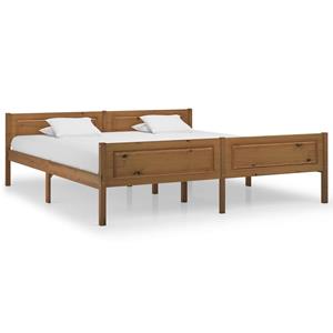 vidaXL Bettgestell »Massivholzbett Kiefer Honigbraun 180x200 cm Doppelbett Bett Bettrahmen Bettgestell«