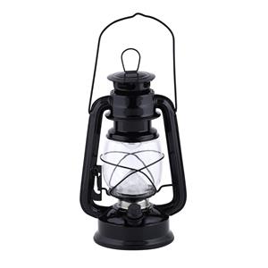 Led Lantaarn/windlicht Zwart Op Batterijen 11,5 X 15 X 24 Cm antaarns