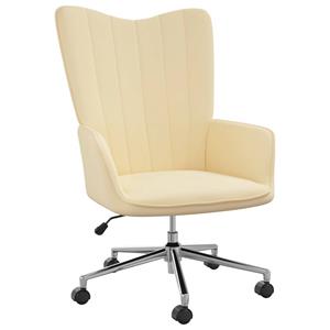 Relaxstoel Fluweel Crèmewit