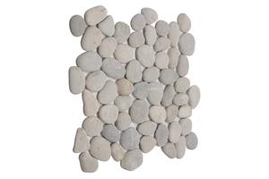 BadkamerExclusief Pebbles Mozaïek Pebble Stone Lichtgrijs 30x30 cm | PEB-LG