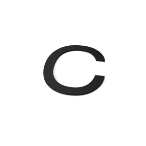 Geroba Letter C Model: Huisletter Staal