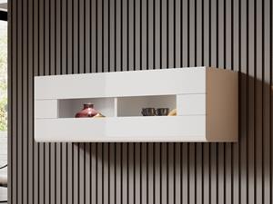 Mobistoxx Wandkast TOMASSON 1 klapdeur wit/hoogglans wit zonder led