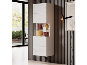 Mobistoxx Wandkast TOMASSON 1 deur wit/hoogglans wit zonder led