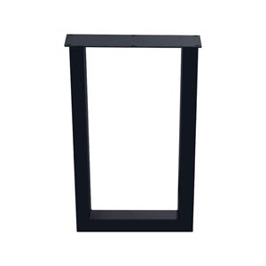 Furniture Legs Europe Zwarte U barpoot hoogte 100 cm met buitencoating (koker 8 x 8)
