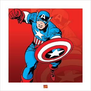 Pyramid Captain America Marvel Comics Kunstdruk 40x40cm