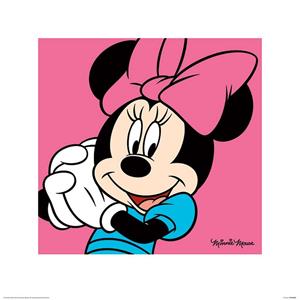 Pyramid Kunstdruk Minnie Mouse Pink 40x40cm