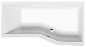Polysan Versys asymmetrisch bad rechts 170x84x47cm wit