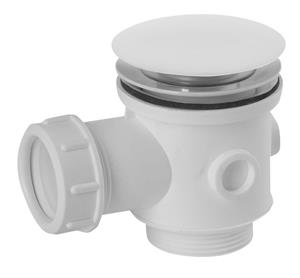 Polysan badplug voor baden zonder overloop wit mat
