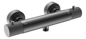 Mueller Rebbel thermostatische douchemengkraan verouderd ijzer- gunmetal