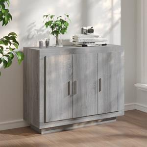 VidaXL Dressoir 92x35x75 cm bewerkt hout grijs sonoma eikenkleurig