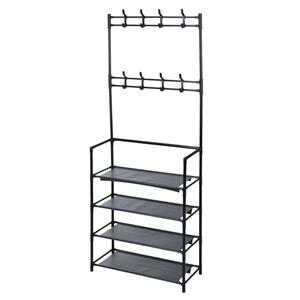 Storage solutions Kledingrek Met 4 Schappen 60x26x155 Cm