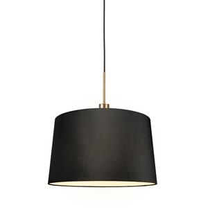 QAZQA Moderne hanglamp brons met kap 45 cm Zwart