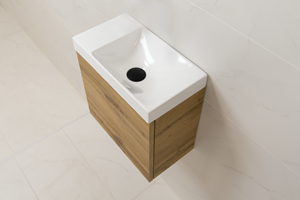 SaniGoods Minimo fontein zonder kraangat 40x22cm wit glans