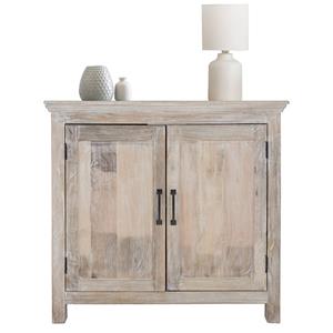 WOMO-Design Ladekast Met Twee Deuren 94x92x47 Cm Wit/natuurhout 
