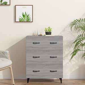 VidaXL Dressoir 69,5x34x90 cm bewerkt hout grijs sonoma eikenkleurig