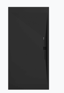 Sanifun douchebak Stone Side Black Smooth 130 x 80 P.