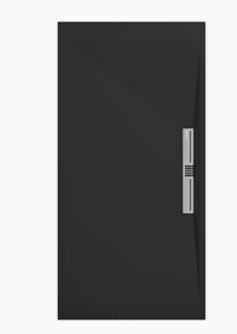 Sanifun douchebak Stone Side Black Smooth 130 x 80 S.