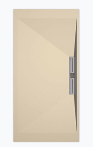 Sanifun douchebak Stone Side Cream Smooth 130 x 80 S.