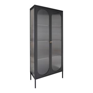 ebuy24 Vitrine »Adelaide Vitrinenschrank 2 Glastüren schwarz.«