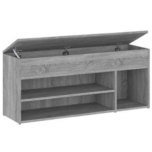 VidaXL Schoenenbank 105x30x45 Cm Bewerkt Hout Grijs Sonoma Eikenkleur