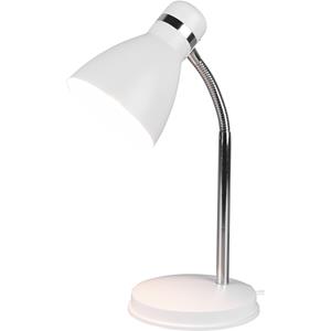 BES LED LED Bureaulamp - Tafelverlichting - Trion Himaya - E27 Fitting - Rond - Mat Wit - Aluminium