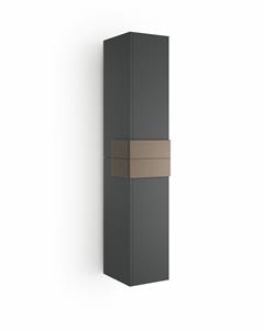 Muebles Cronos hoge kast 160cm antraciet / mokka unieke afwerking