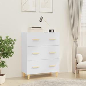 VidaXL Dressoir 70x34x90 cm bewerkt hout hoogglans wit