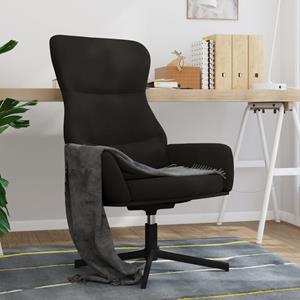 vidaxl Relaxstoel fluweel zwart