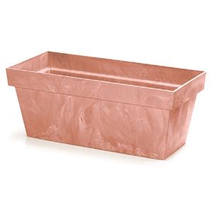 Prosperplast Beton-look plantenbak/bloembak kunststof 39 x 18 x 16 cm terra cotta voor binnen/buiten