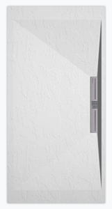 Sanifun douchebak Stone Side White Slate 140 x 70 S.