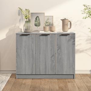 Vidaxl Dressoir 90,5x30x70 cm bewerkt hout grijs sonoma eikenkleurig
