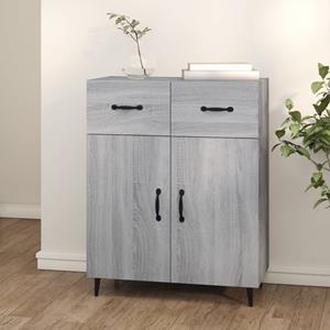 Vidaxl Dressoir 69,5x34x90 cm bewerkt hout grijs sonoma eikenkleurig