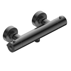 Fortifura Calvi Thermostatische Douchekraan - opbouw - Geborsteld Gunmetal PVD SW767285