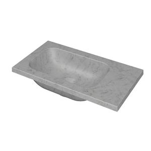 INK Enter Fontein - 40x22x1.6cm - 0 kraangaten - marmer mat wit 3404355