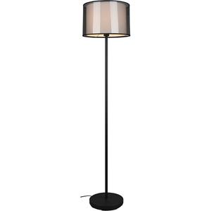 BES LED LED Vloerlamp - Vloerverlichting - Trion Bidon - E27 Fitting - 1-lichts - Rond - Mat Zwart - Aluminium - Tot 40W