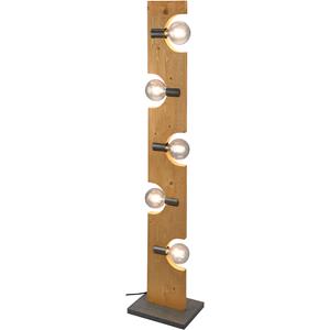BES LED LED Vloerlamp - Vloerverlichting - Trion Taylan - E27 Fitting - 5-lichts - Rechthoek - Antiek Nikkel - Aluminium