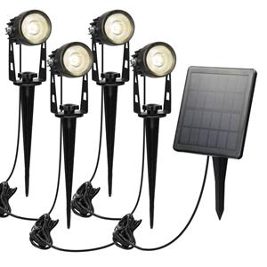 Ecd germany Solarleuchte Garten 4er Set Wasserdicht IP65