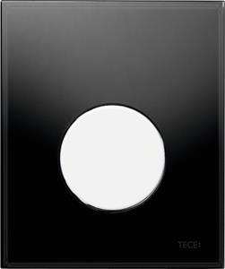 TECE loop urinoir bedieningsplaat glas - zwart, toets wit