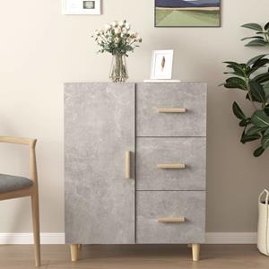 VidaXL Dressoir 69,5x34x90 cm bewerkt hout betongrijs