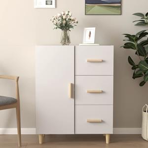 VidaXL Dressoir 69,5x34x90 cm bewerkt hout wit