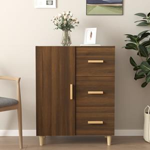 VidaXL Dressoir 69,5x34x90 cm bewerkt hout bruineikenkleurig