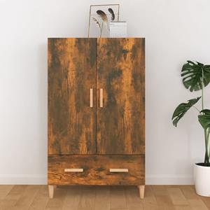 VidaXL Hoge kast 70x31x115 cm bewerkt hout gerookt eikenkleurig